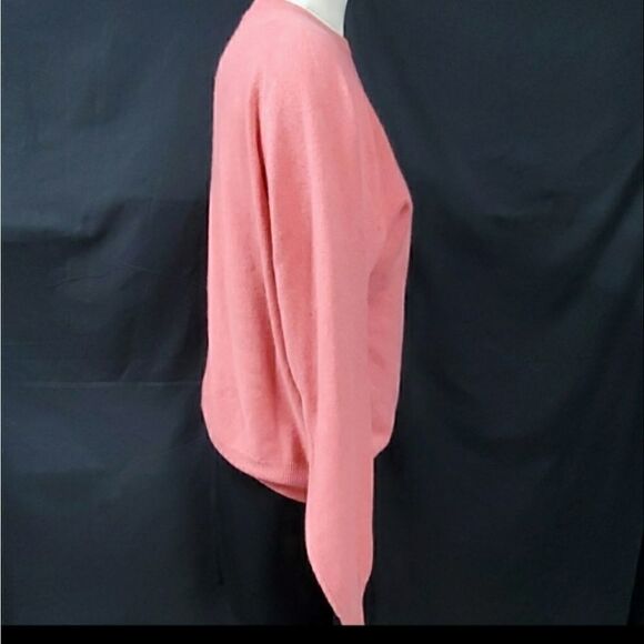 Erdos Coral Pink Cashmere Sweater Size Medium - Picture 6 of 8